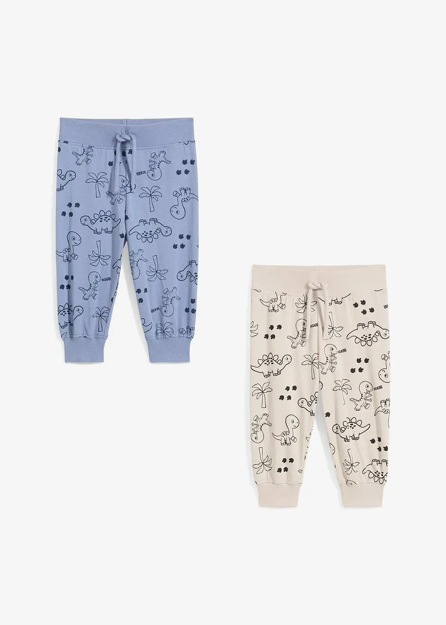 Shirthose aus reiner Bio-Baumwolle (2er Pack) in blau von vorne - bonprix
