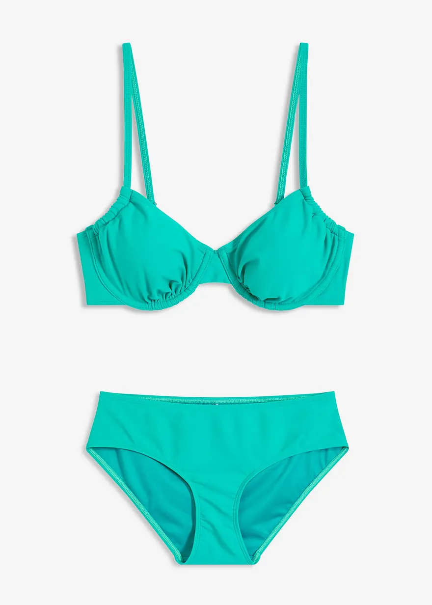 Bügel Bikini (2-tlg.Set) in grün von vorne - bonprix