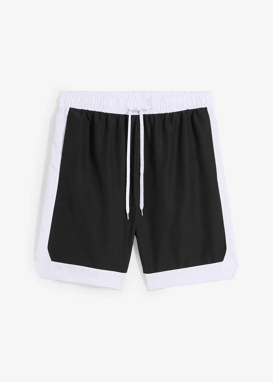 Badeshorts Herren in schwarz von vorne - bonprix