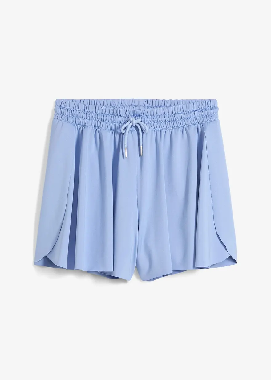 Schlupf-Shorts im Tennis-Look in blau von vorne - bonprix