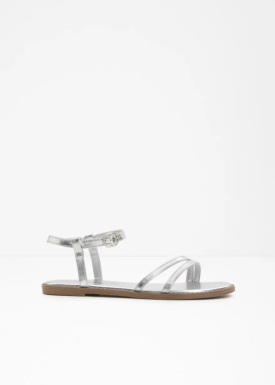 Kinder Sandale in silber - bonprix