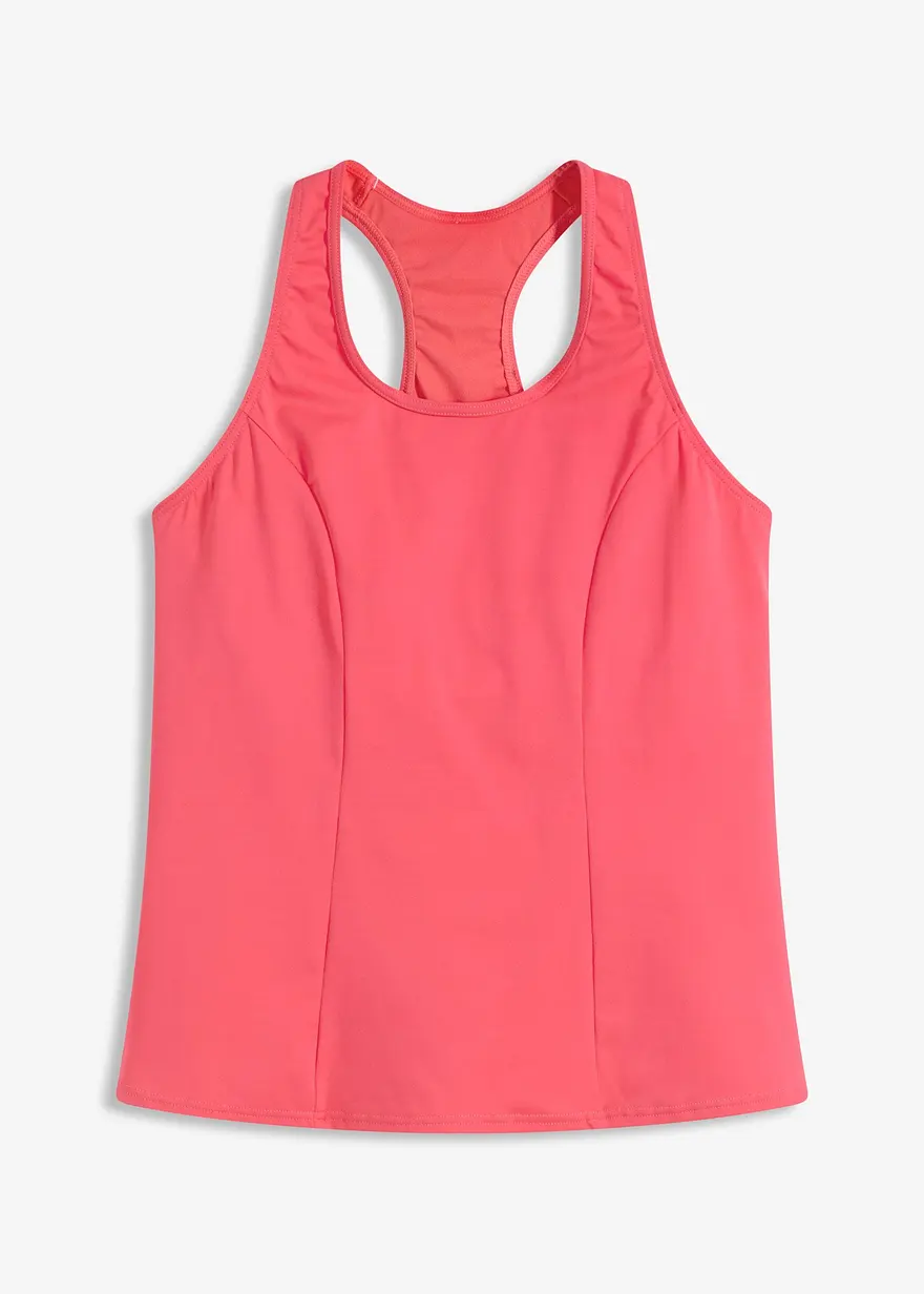 Schnelltrocknendes Tankinioberteil in pink von vorne - bonprix