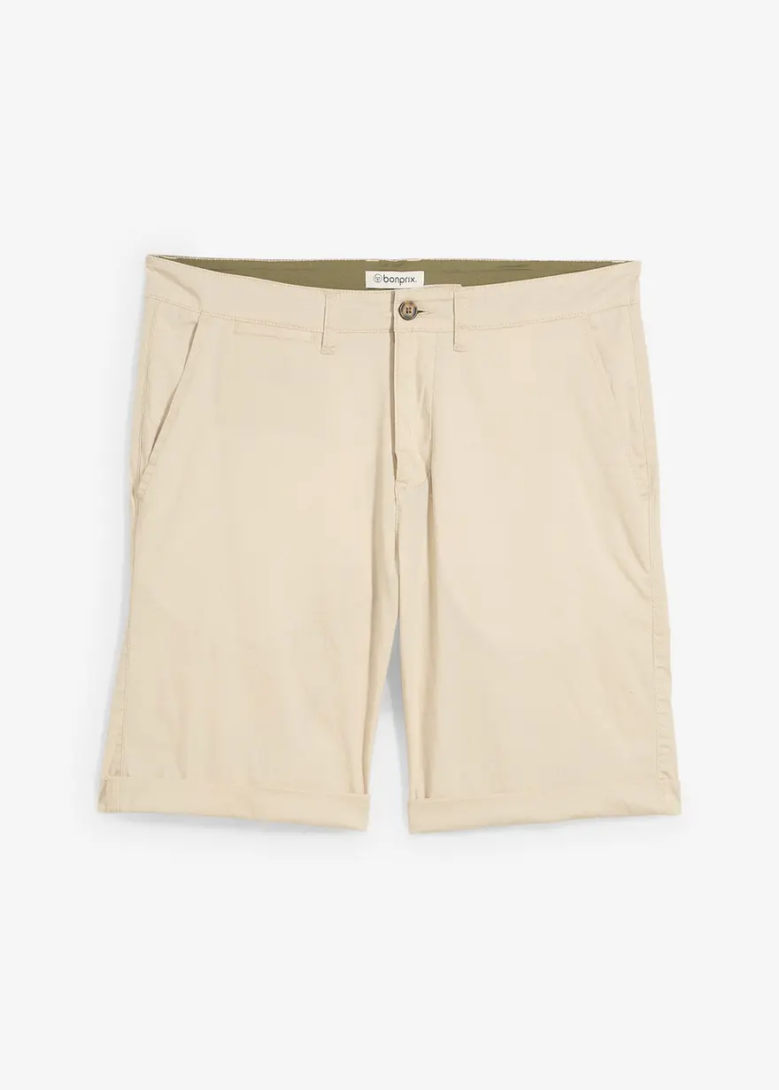 Chino-Bermuda, Regular Fit in beige von vorne - bonprix