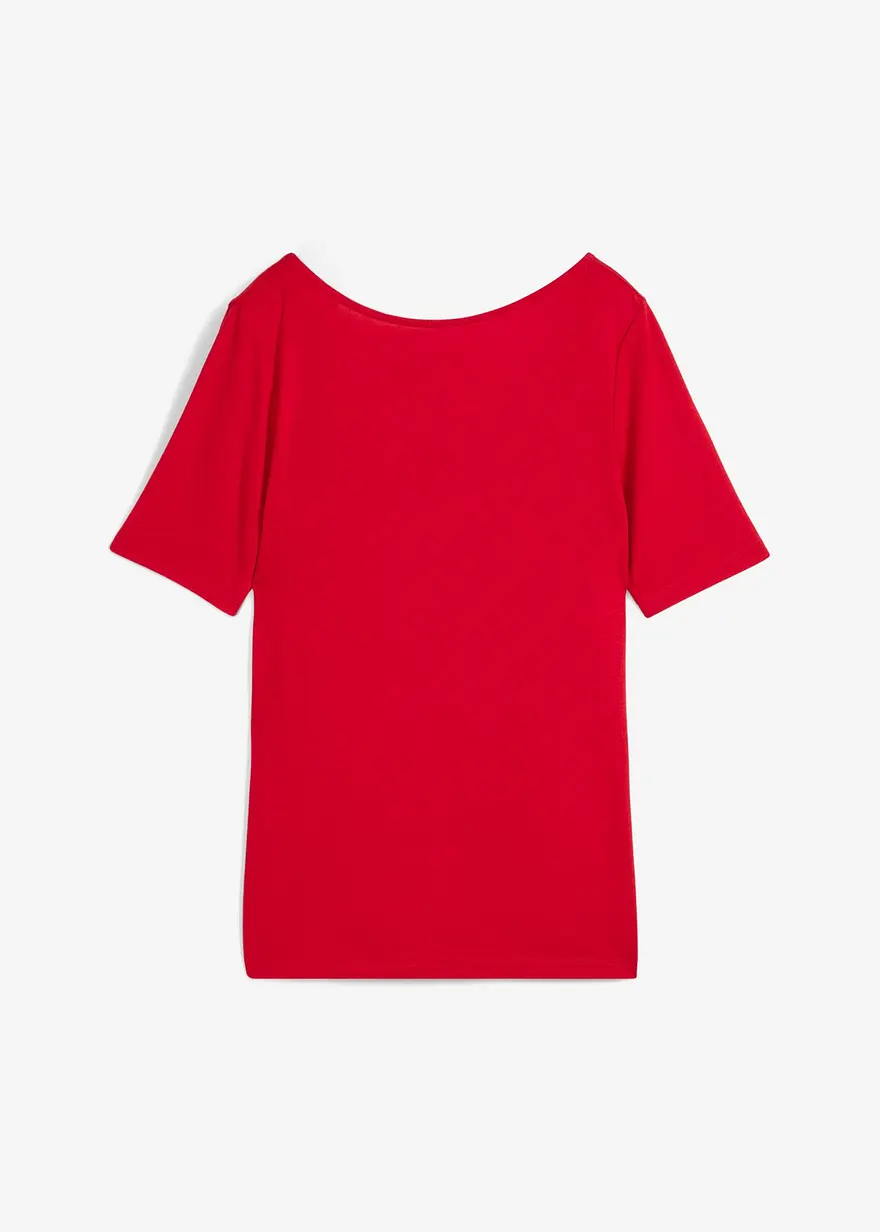 T-Shirt aus feiner Viskose in rot von vorne - bonprix