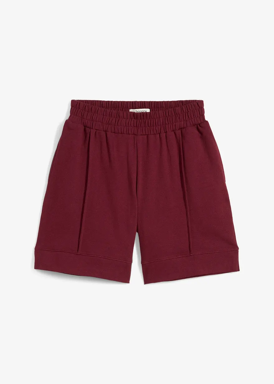 Weite Sweat-Shorts in rot von vorne - bonprix