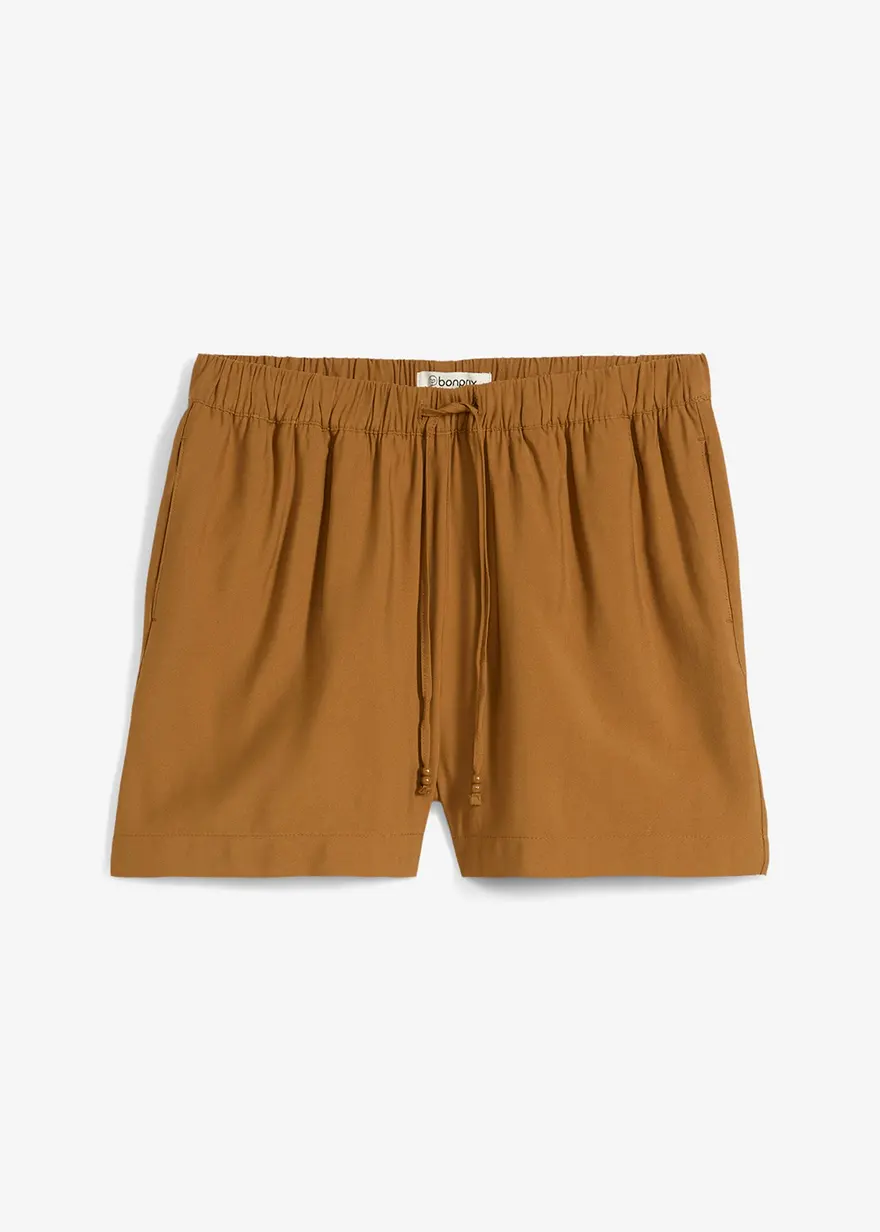 Schlupf-Shorts in braun von vorne - bonprix