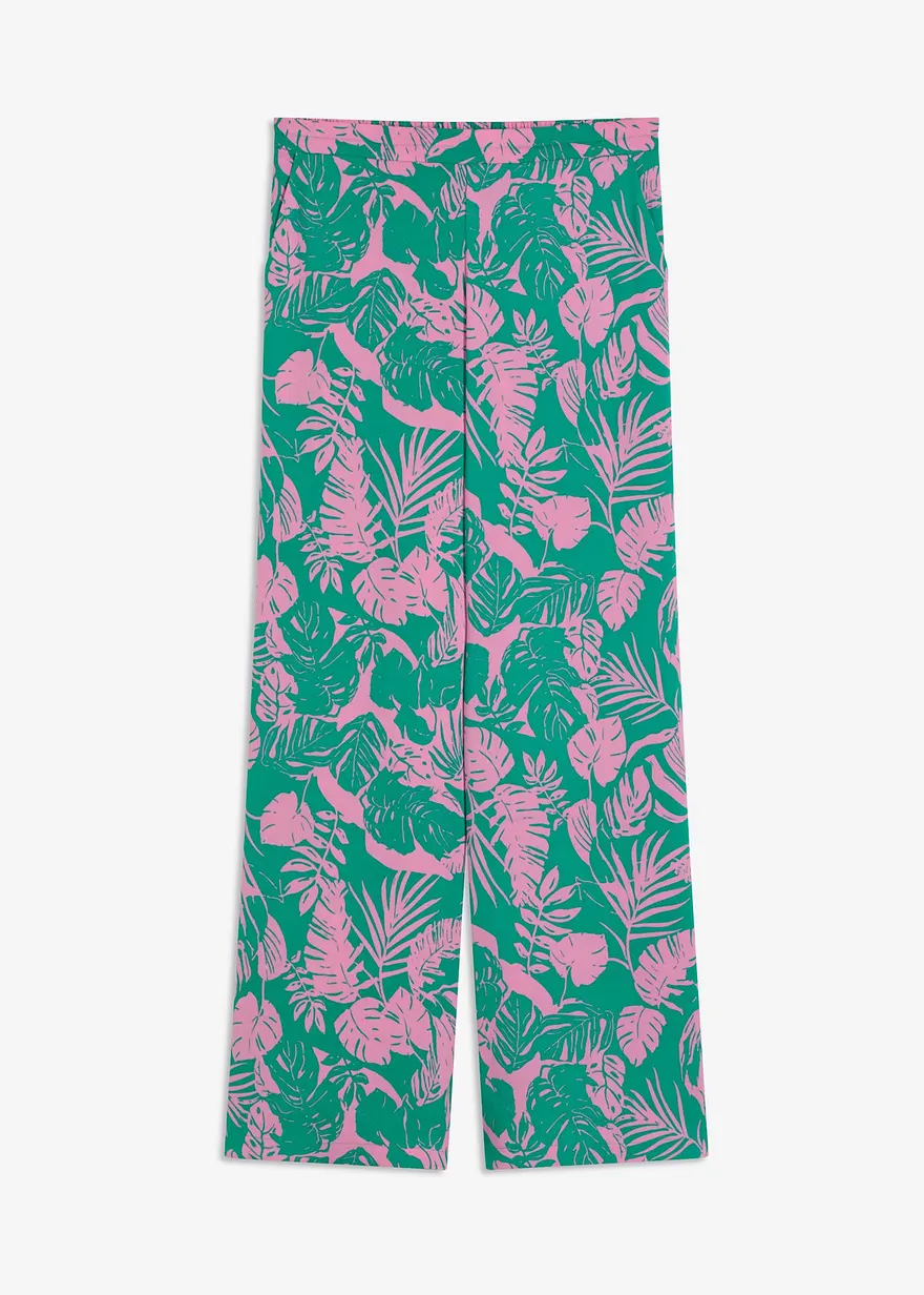 bedruckte Hose in pink von vorne - bonprix
