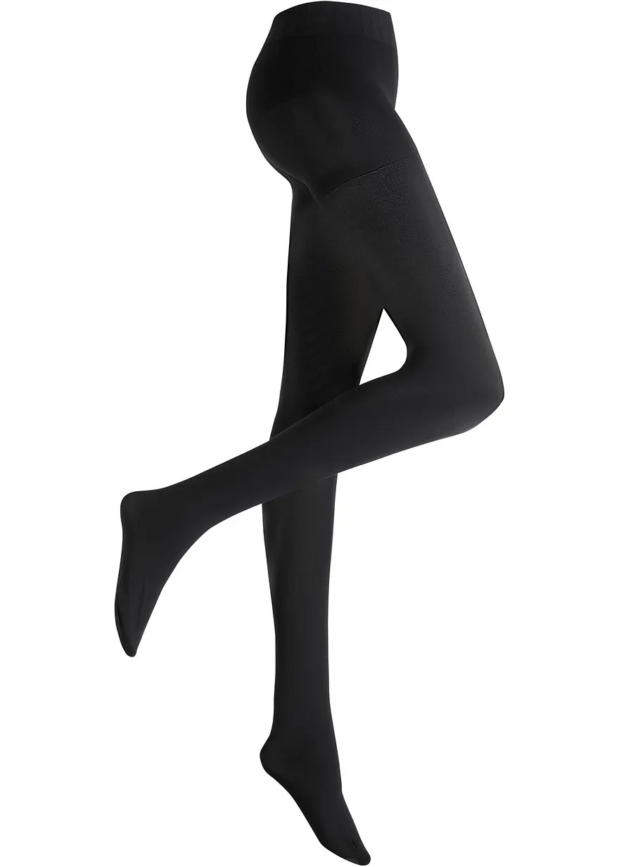 Formende Strumpfhose mit Push Up Effekt 80den in schwarz von vorne - bonprix