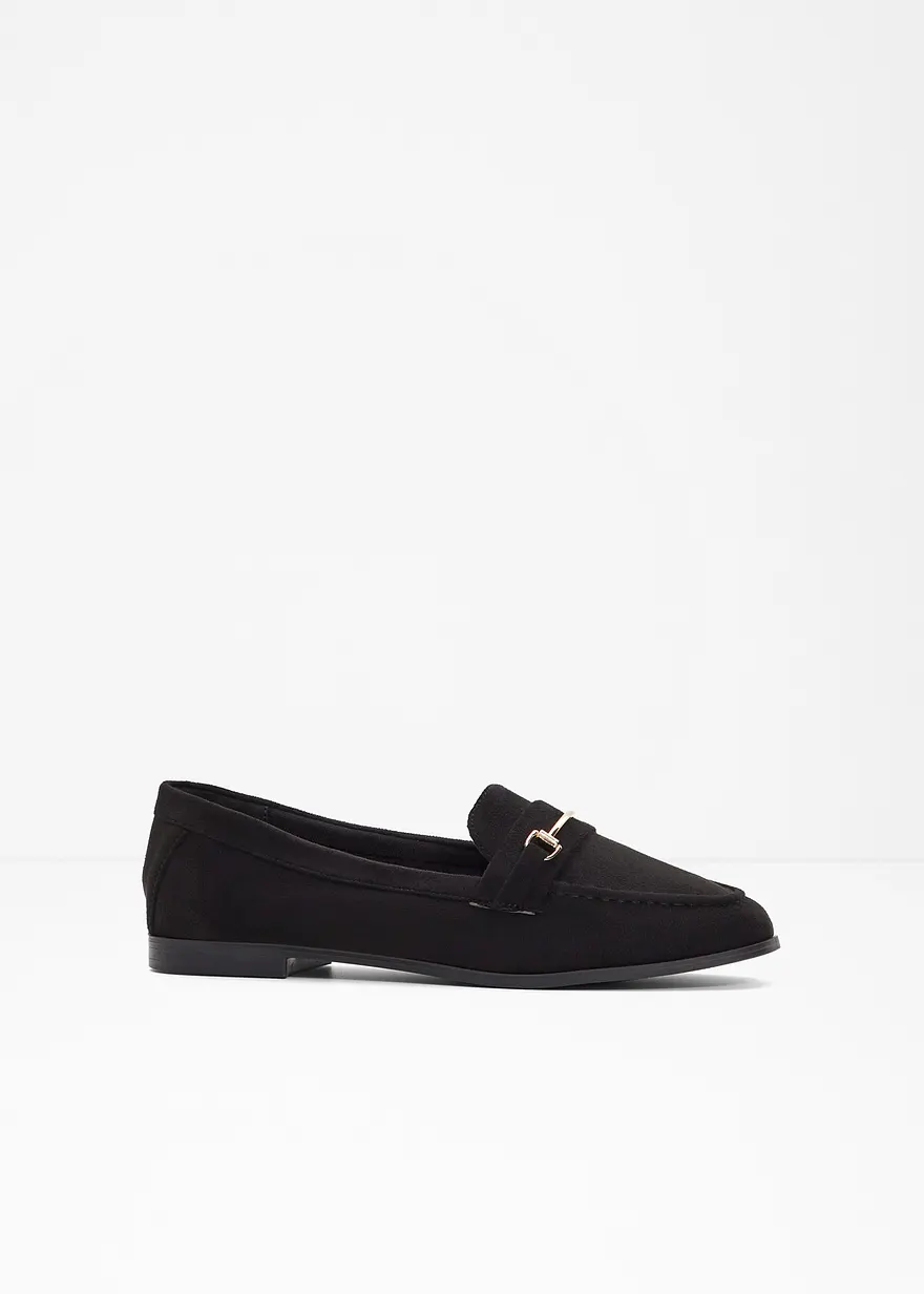 Komfort Loafer in schwarz von vorne - bonprix