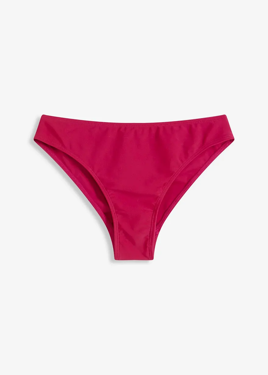 Bikinihose mit hohem Beinausschnitt in pink von vorne - bonprix