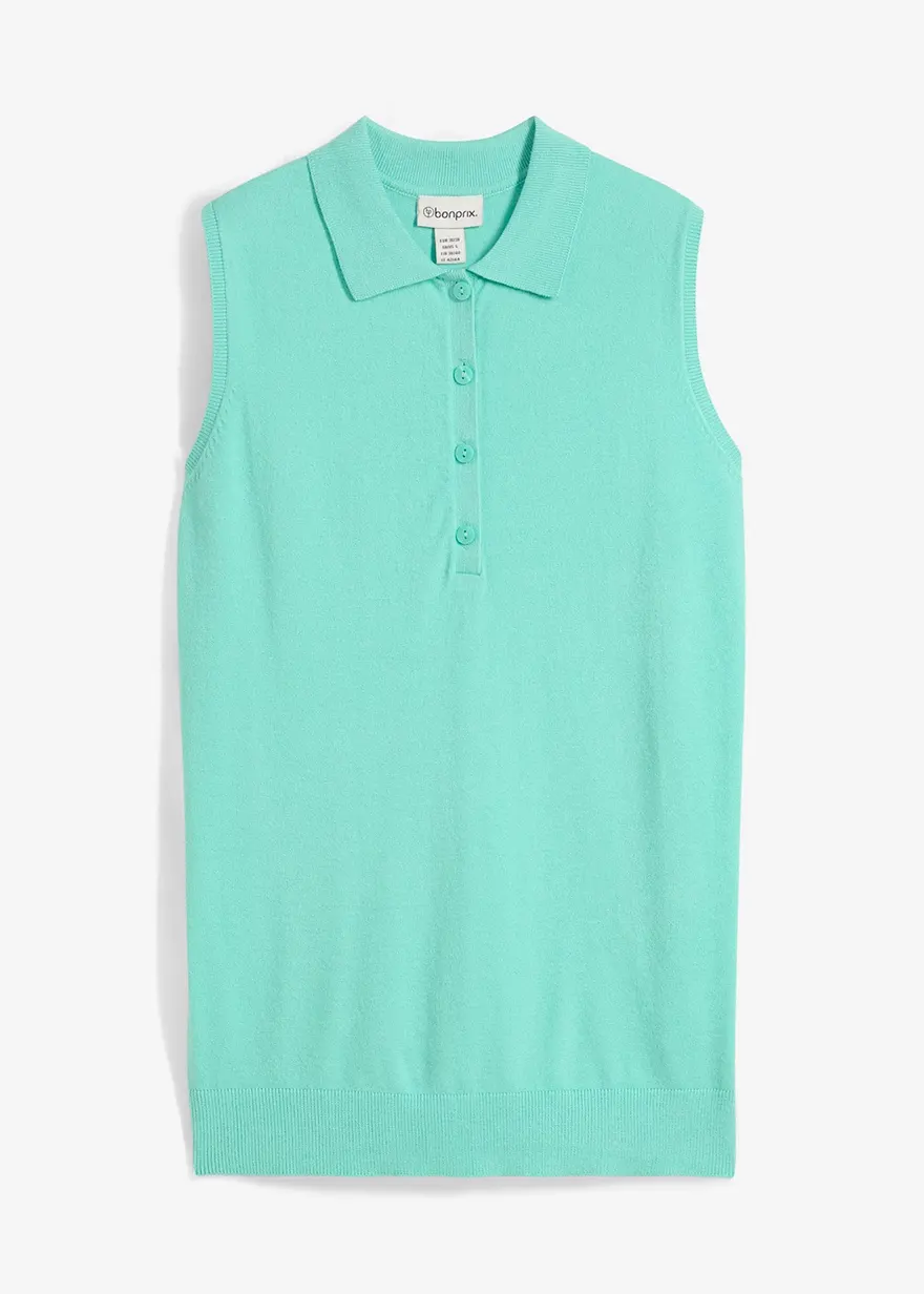 Stricktop in grün von vorne - bonprix