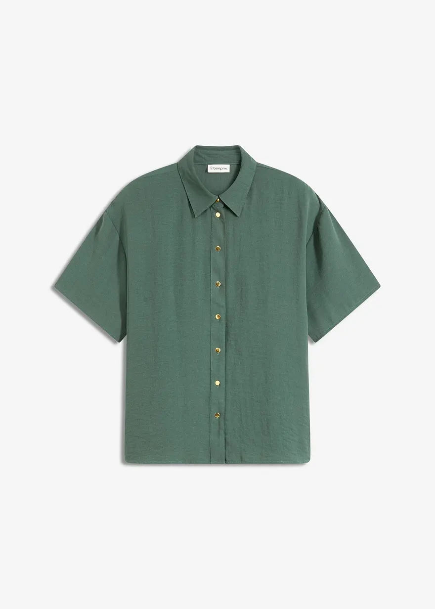 Bluse in grün von vorne - bonprix