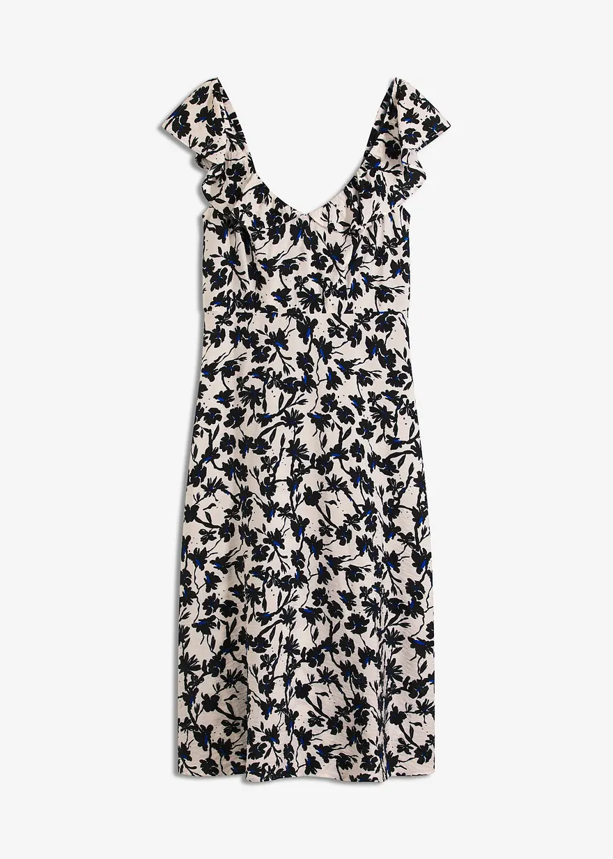 Midikleid in weiß von vorne - bonprix