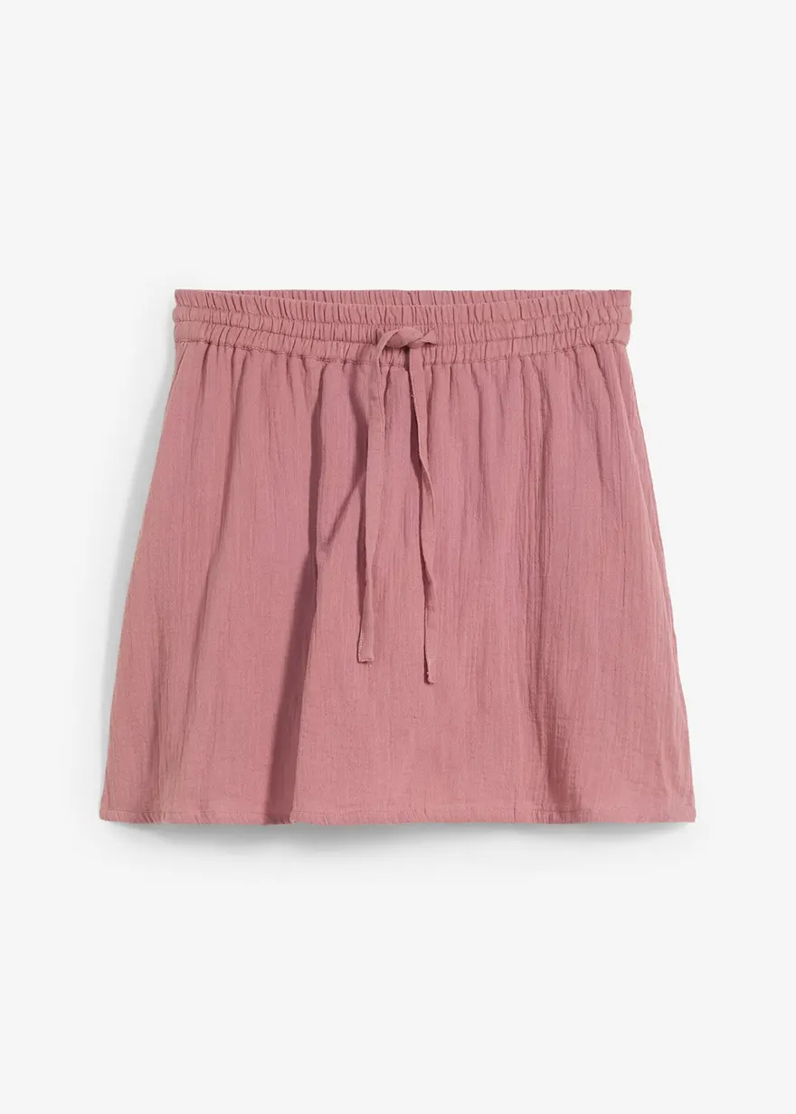 Hosenrock aus Musselin in lila von vorne - bonprix