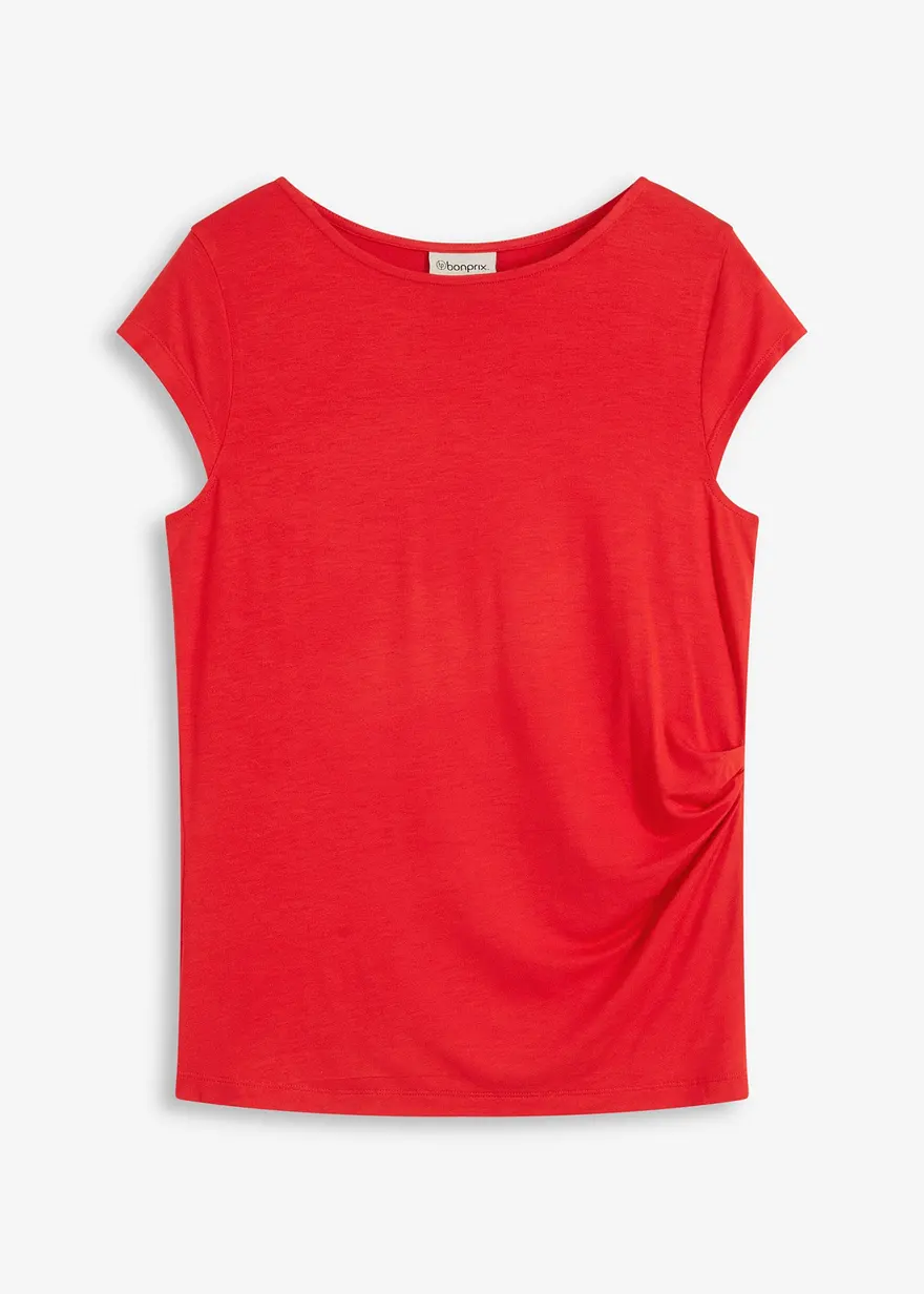 Shirt aus fließender Viskose in rot von vorne - bonprix