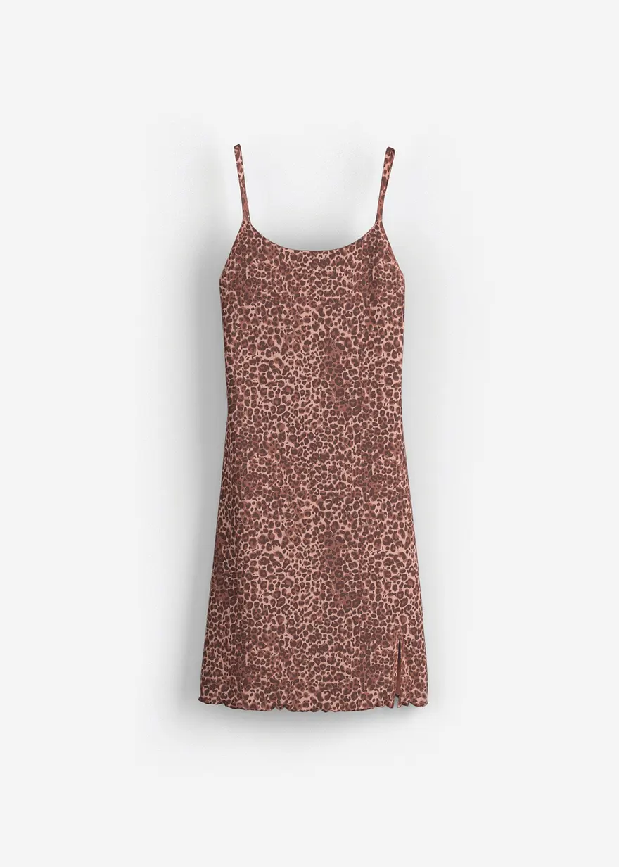 Minikleid aus Mesh in braun von vorne - bonprix