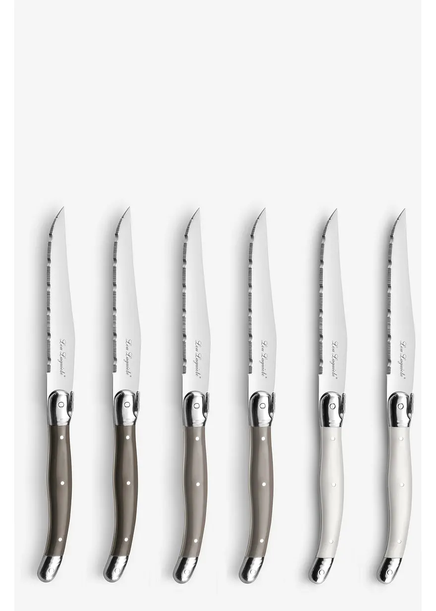 Amefa Steakmesser mit Messerblock (6er Pack) in braun - Amefa