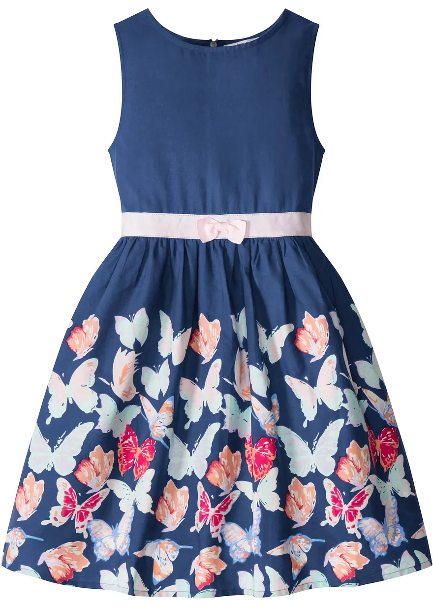 Minikleid in A-Linie in blau von vorne - bonprix