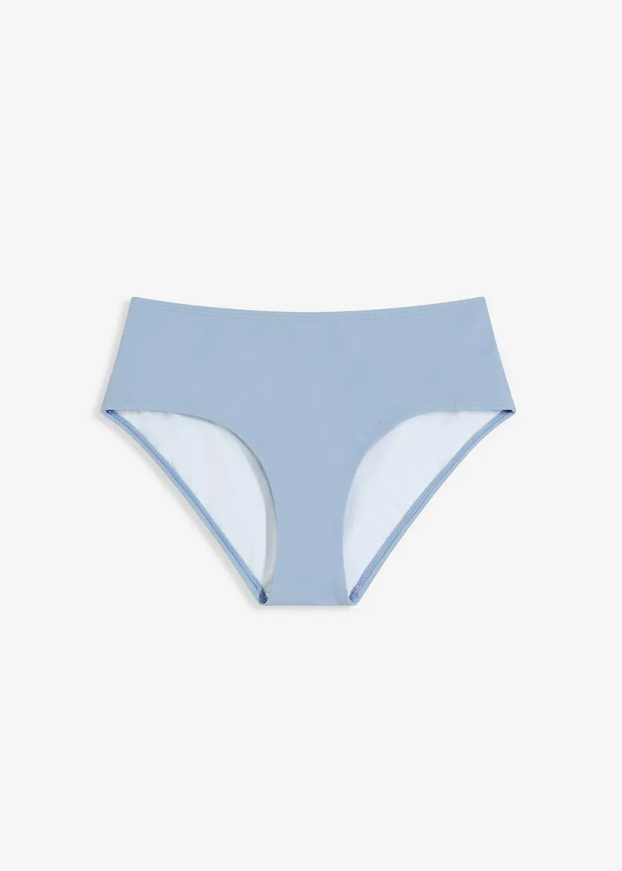 Highwaist-Bikinihose in lila von vorne - bonprix