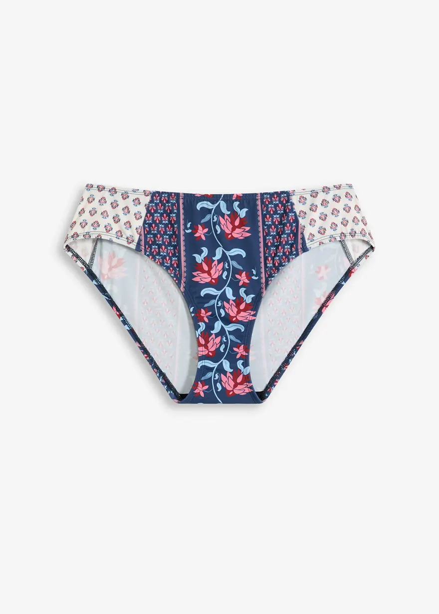 Bikinihose in blau von vorne - bonprix