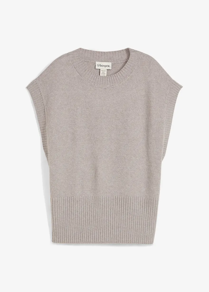 Oversized Pullunder in grau von vorne - bonprix