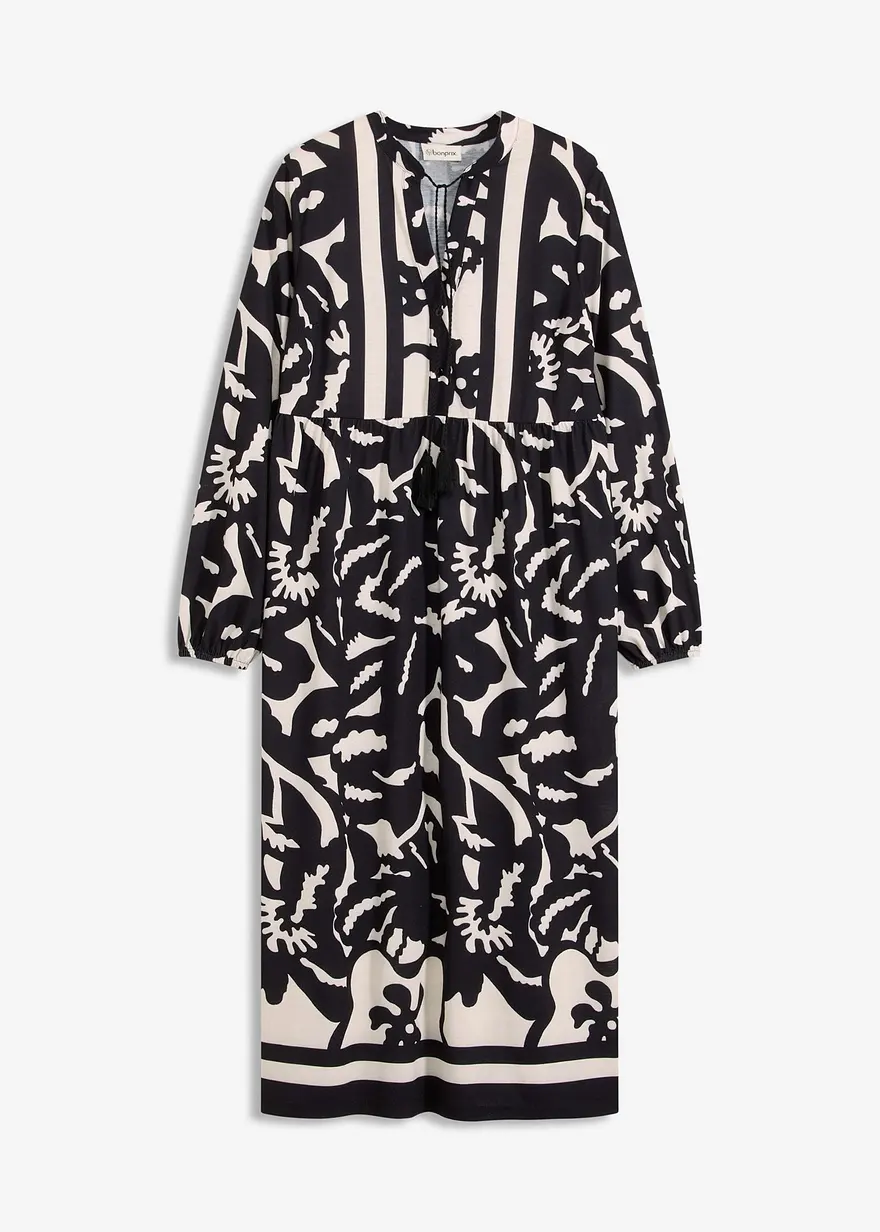 Tunika-Kleid in schwarz von vorne - bonprix