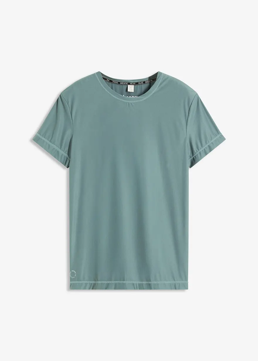 Ultrasoftes Funktionsshirt, schnelltrocknend in grün von vorne - bonprix