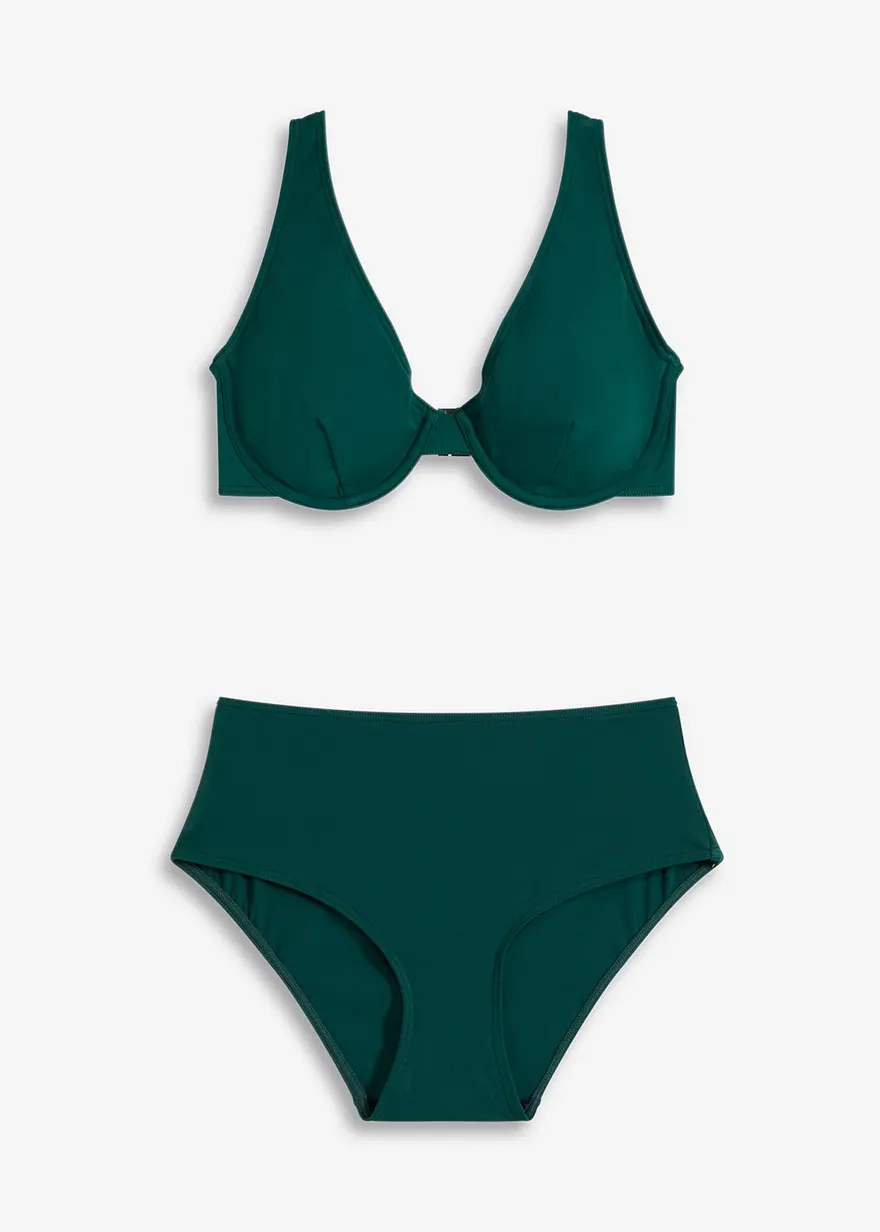 Bügel Bikini (2-tlg.Set) in grün von vorne - bonprix
