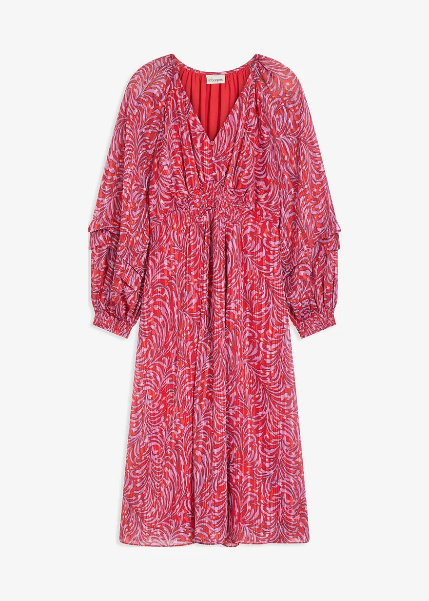 Midikleid in rot von vorne - bonprix