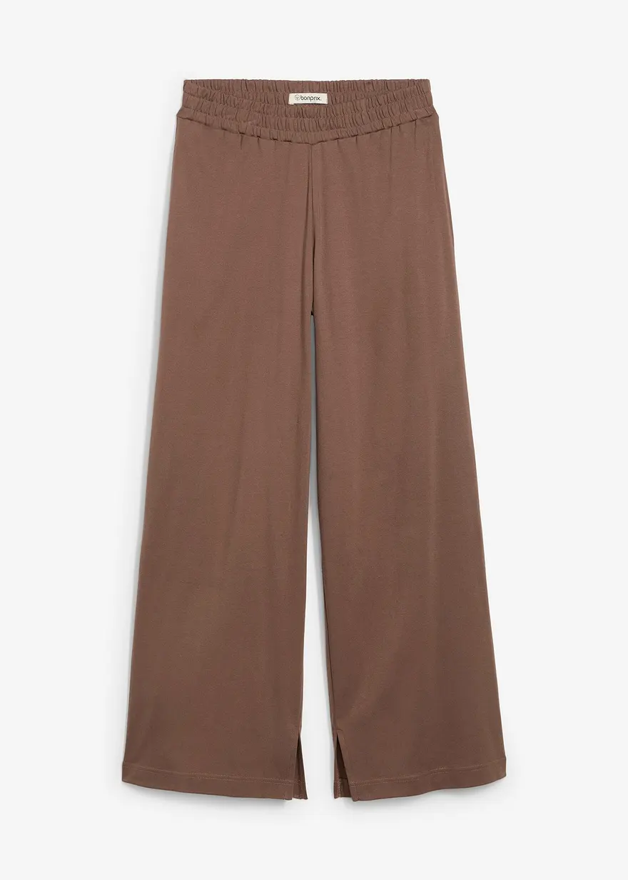Shirthose aus schwerer Bio-Baumwolle in braun von vorne - bonprix