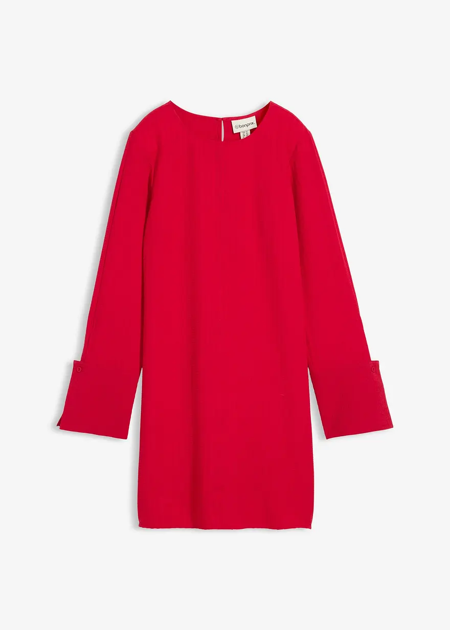 Minikleid aus strukturiertem Material in rot von vorne - bonprix