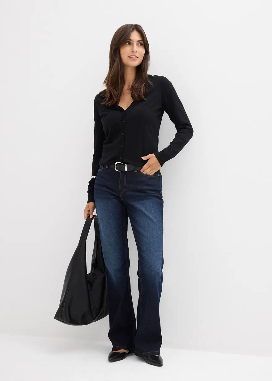 Pantalon Bootcut Bleu Marine Bonprix Taille 40 Femme - Occasion Très Bon état