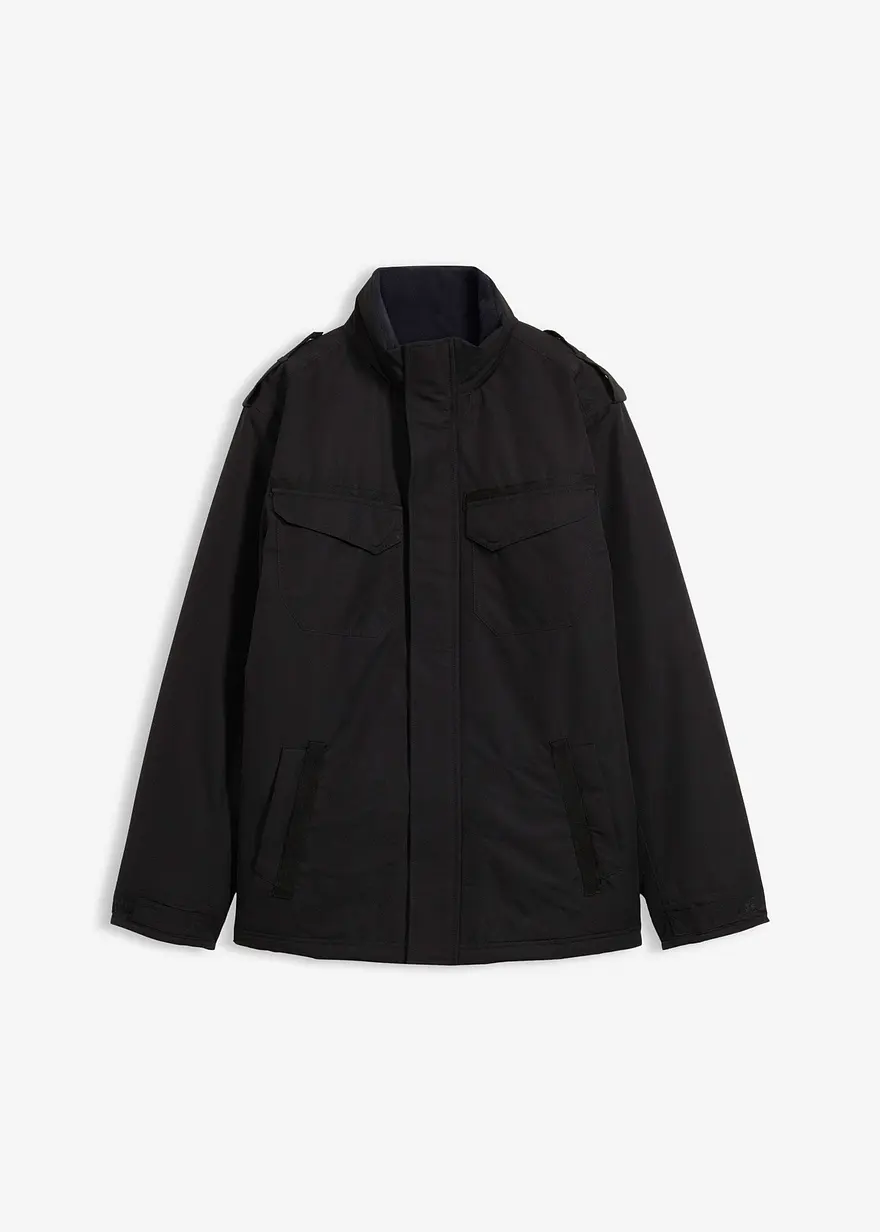Wasserdichte Funktions-Jacke in schwarz von vorne - bonprix
