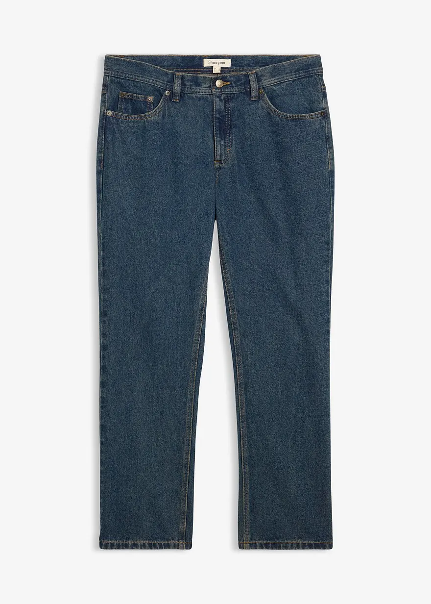 Regular Fit Jeans, Straight in blau von vorne - bonprix