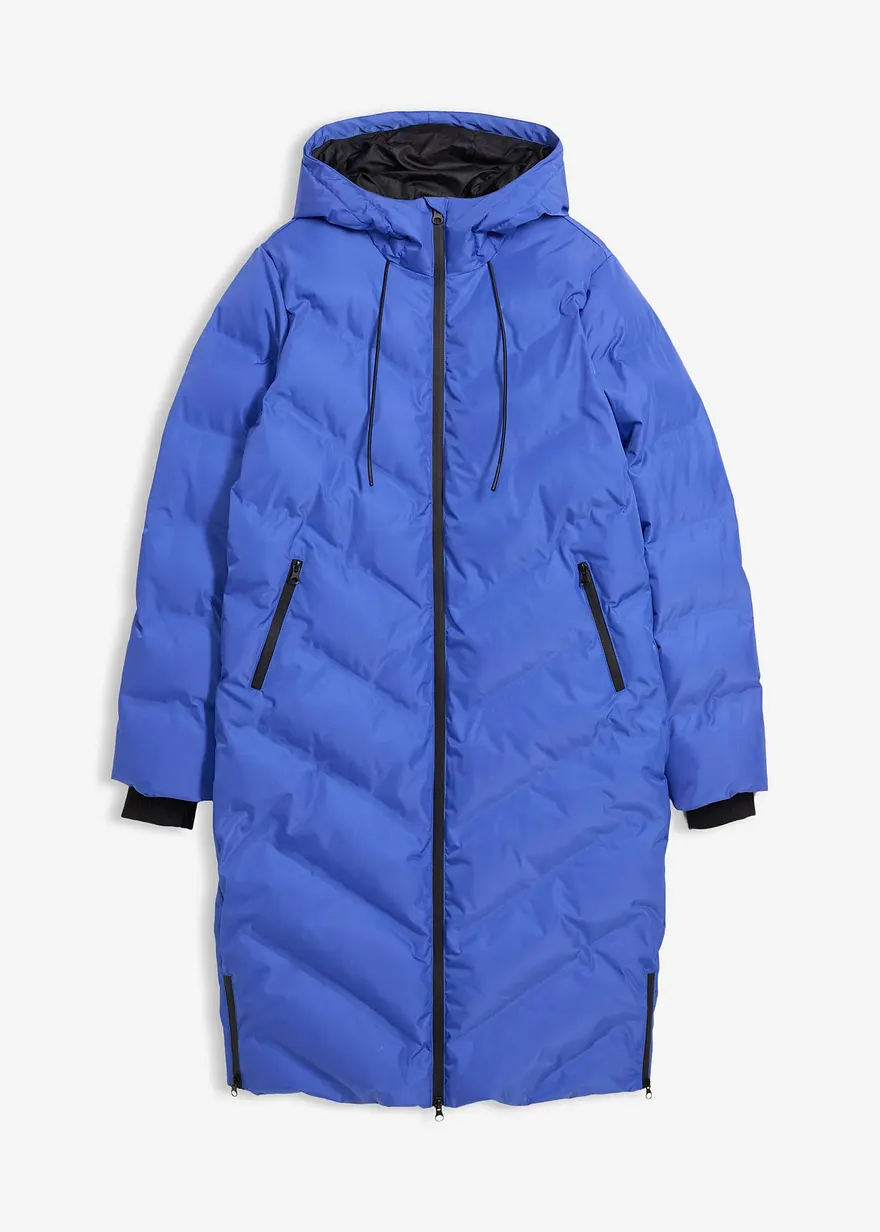 Steppmantel in blau von vorne - bonprix