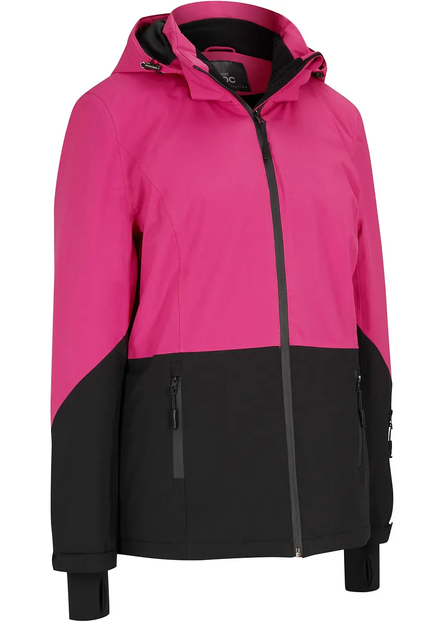 wasserdichte Ski Funktions-Jacke in pink von vorne - bonprix