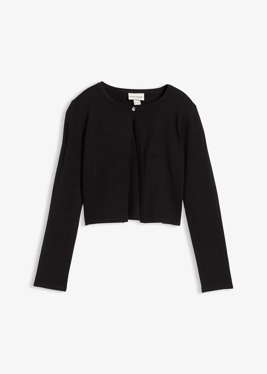 Strickbolero in schwarz von vorne - bonprix