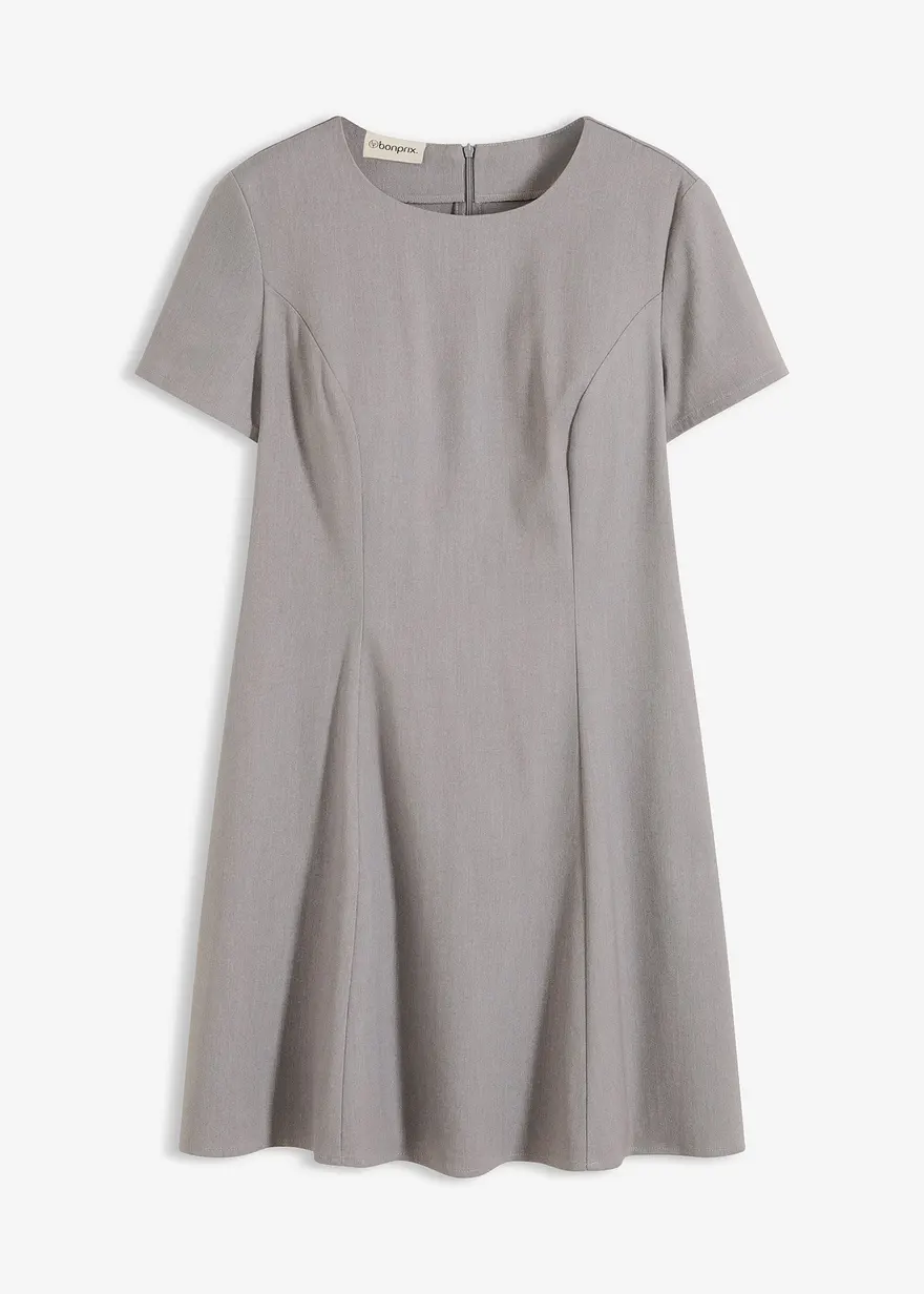 Skater-Minikleid in grau von vorne - bonprix