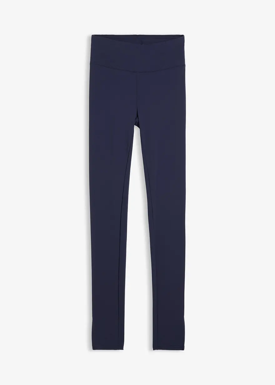 Leggings mit Nahtreißer in blau von vorne - bonprix