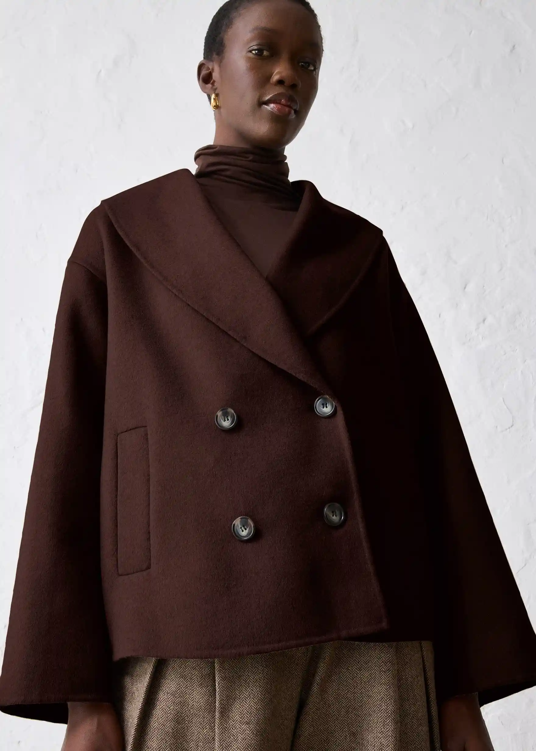 Bonprix Oversize Jacke aus weichem Woll-Mix