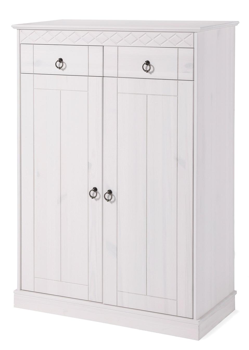 Ideal für den Garderobenbereich – der Schrank "Indra" - weiß, mit 2 Türen