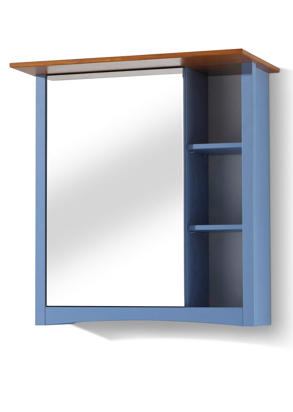 Robuster Spiegelschrank "Paula" in skandinavischer Optik - blau