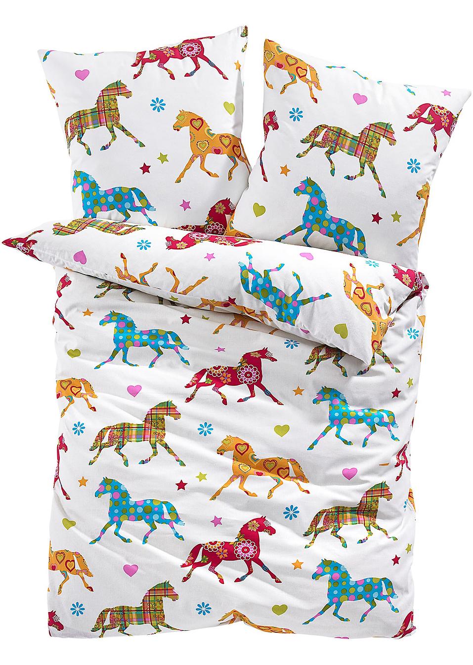 Zu süß, um abends das Licht auszumachen: Bettwäsche "Pferd", ideal fürs