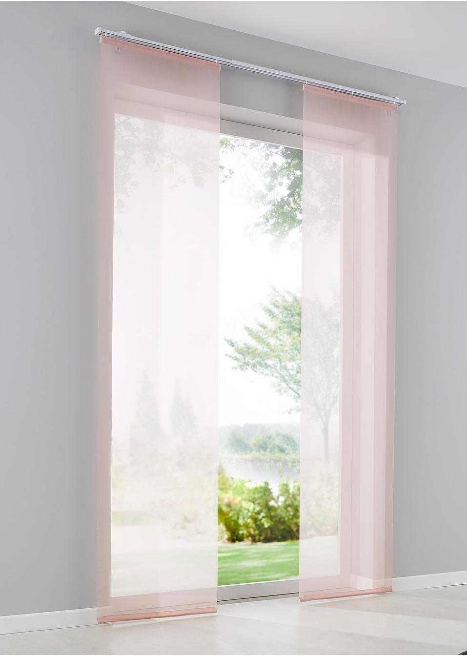 Die Schiebegardine "Uni Voile" überzeugt mit schlichter Eleganz! - rosa