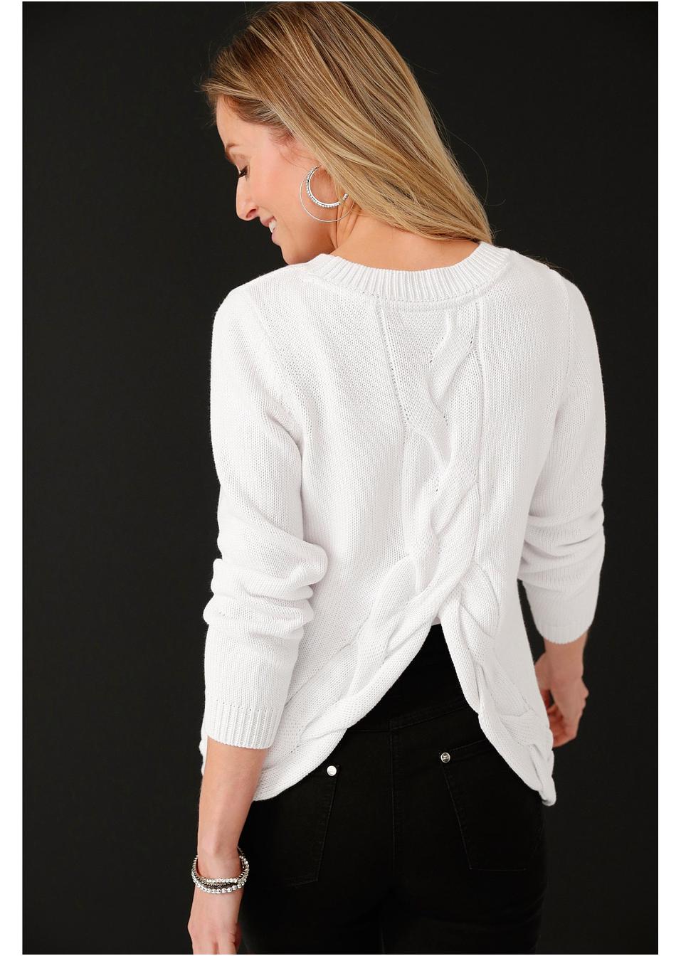 pullover kurz wei�