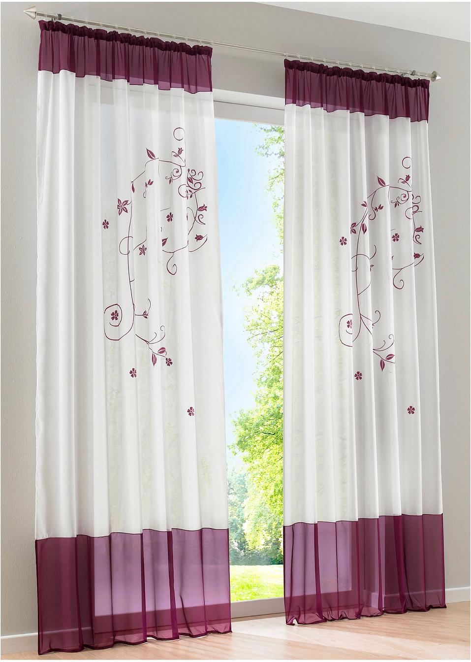 Verspieltes Design in toller Farbe transparente Gardine