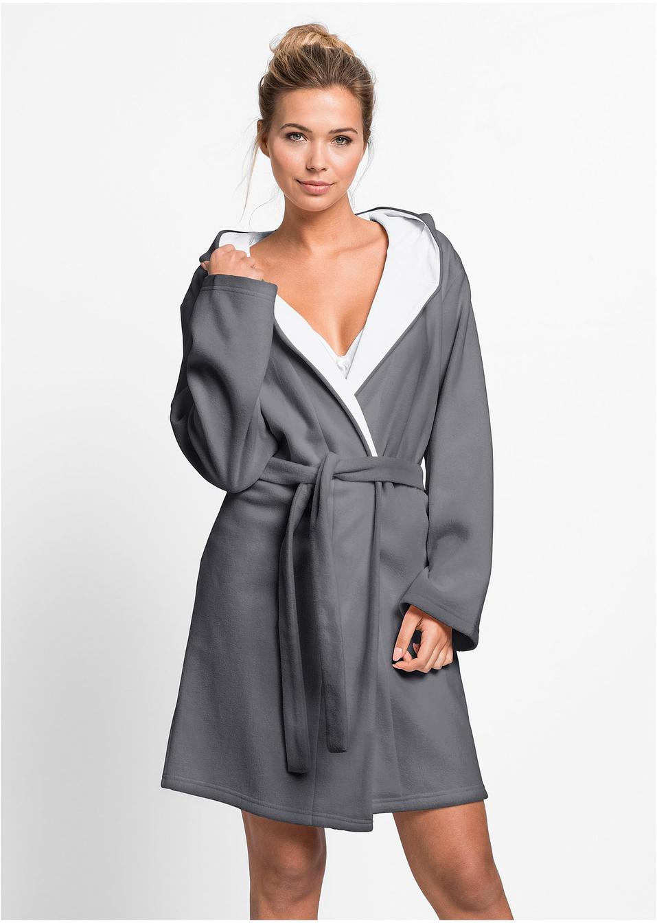 bademantel aus fleece damen