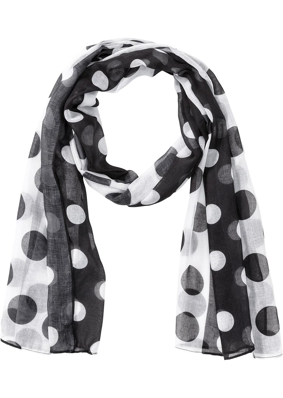 Stylisher Schal mit Punkten von bpc - schwarz/weiß