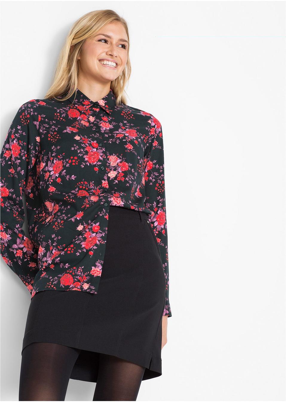 1803 Damen Cardigan Mit Blumendruck - Leichter Langarm-Mantel Für Frühling & Winter