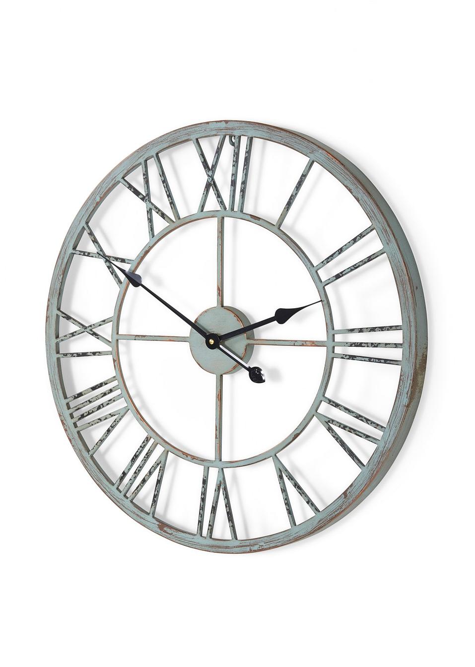 Schöne Wanduhr Große Zahlen Ein Highlight große Wanduhr mit römischen Zahlen grün